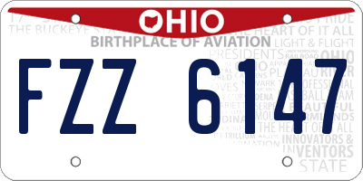 OH license plate FZZ6147