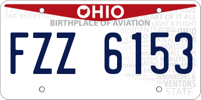 OH license plate FZZ6153
