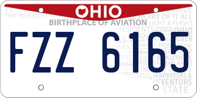 OH license plate FZZ6165