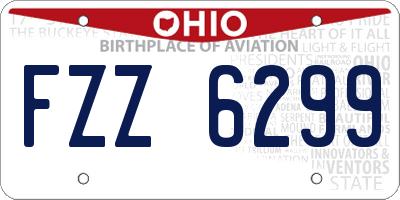 OH license plate FZZ6299