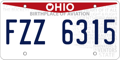 OH license plate FZZ6315