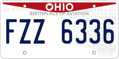 OH license plate FZZ6336