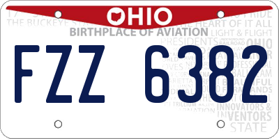 OH license plate FZZ6382