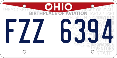 OH license plate FZZ6394