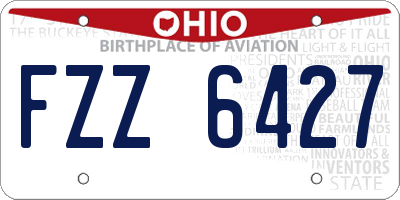 OH license plate FZZ6427