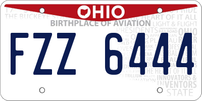 OH license plate FZZ6444