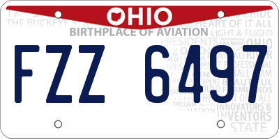OH license plate FZZ6497