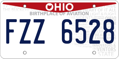 OH license plate FZZ6528