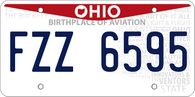 OH license plate FZZ6595