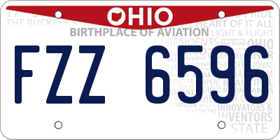 OH license plate FZZ6596
