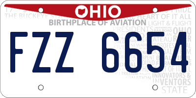 OH license plate FZZ6654
