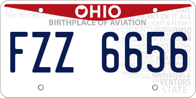 OH license plate FZZ6656