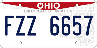 OH license plate FZZ6657