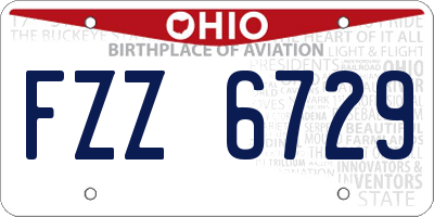 OH license plate FZZ6729