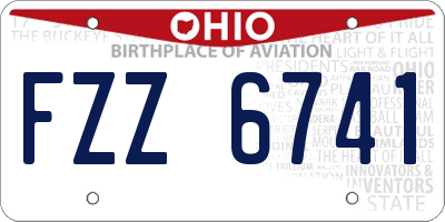 OH license plate FZZ6741