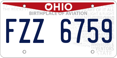 OH license plate FZZ6759