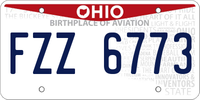 OH license plate FZZ6773