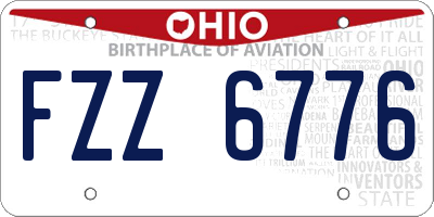 OH license plate FZZ6776