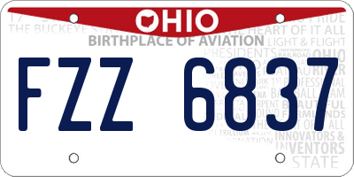 OH license plate FZZ6837