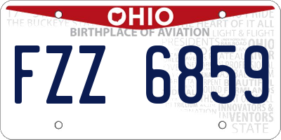 OH license plate FZZ6859