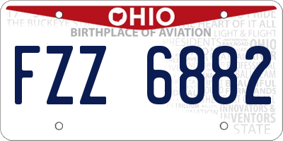 OH license plate FZZ6882