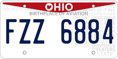 OH license plate FZZ6884