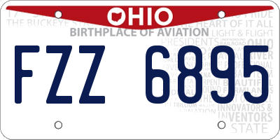 OH license plate FZZ6895