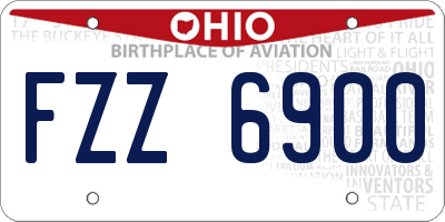 OH license plate FZZ6900