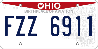OH license plate FZZ6911