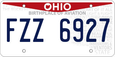 OH license plate FZZ6927