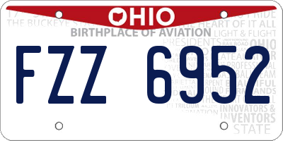 OH license plate FZZ6952