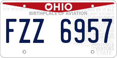 OH license plate FZZ6957
