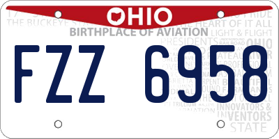 OH license plate FZZ6958