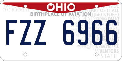 OH license plate FZZ6966