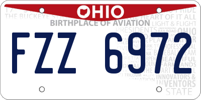 OH license plate FZZ6972