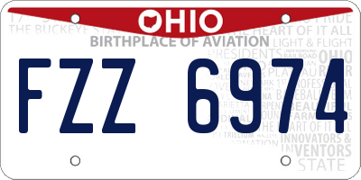 OH license plate FZZ6974