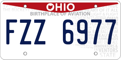 OH license plate FZZ6977
