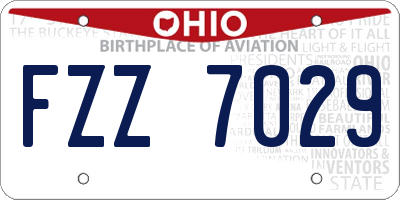 OH license plate FZZ7029