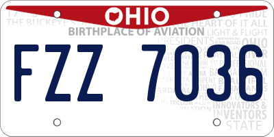OH license plate FZZ7036