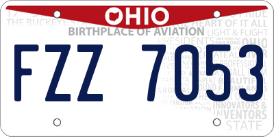 OH license plate FZZ7053