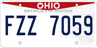 OH license plate FZZ7059