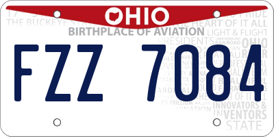 OH license plate FZZ7084