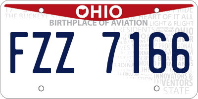 OH license plate FZZ7166