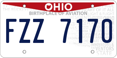 OH license plate FZZ7170