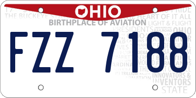 OH license plate FZZ7188