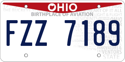 OH license plate FZZ7189