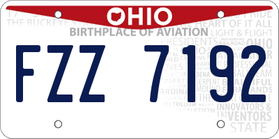 OH license plate FZZ7192