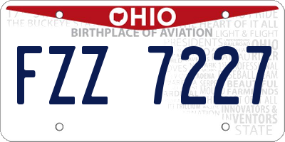 OH license plate FZZ7227