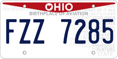 OH license plate FZZ7285