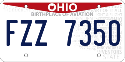 OH license plate FZZ7350